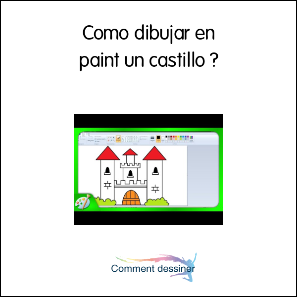 Como dibujar en paint un castillo